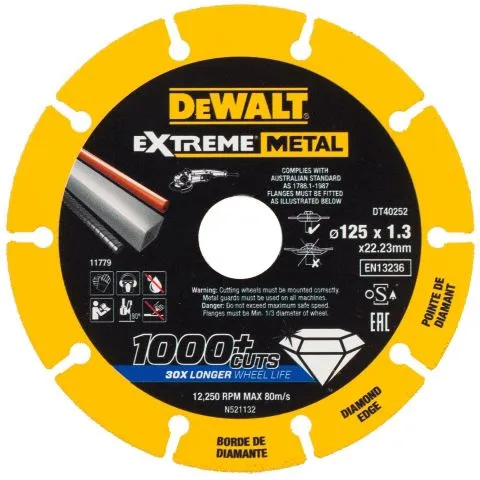 DT40252-QZ Dewalt Diamantkapskiva 1,3 mm 125 x 22,23 mm Köp online